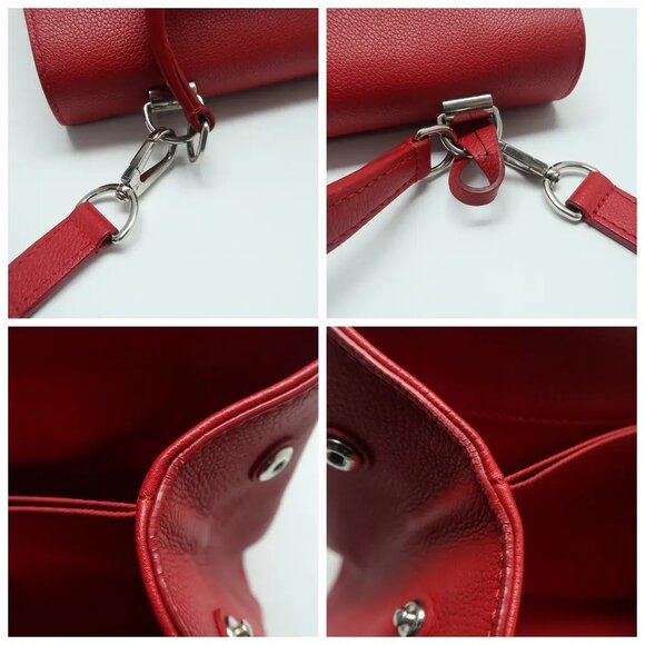 Louis Vuitton Lockme Red Leather Satchel 1022-032225 - Picture 8 of 12